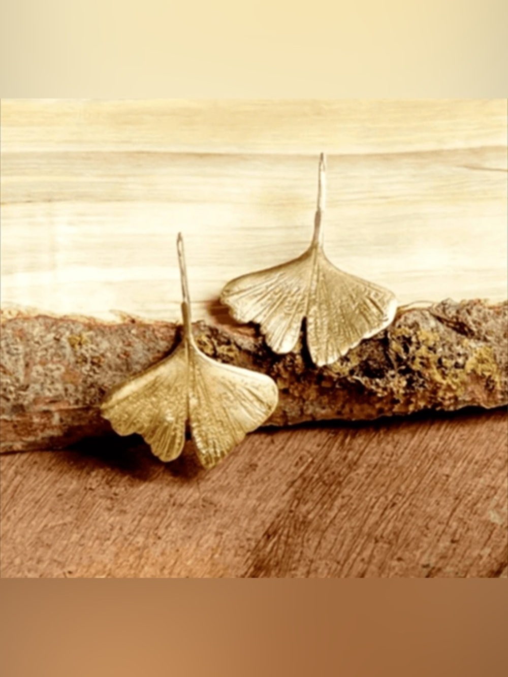 Ginkgo Leaf Drop Earrings S1383